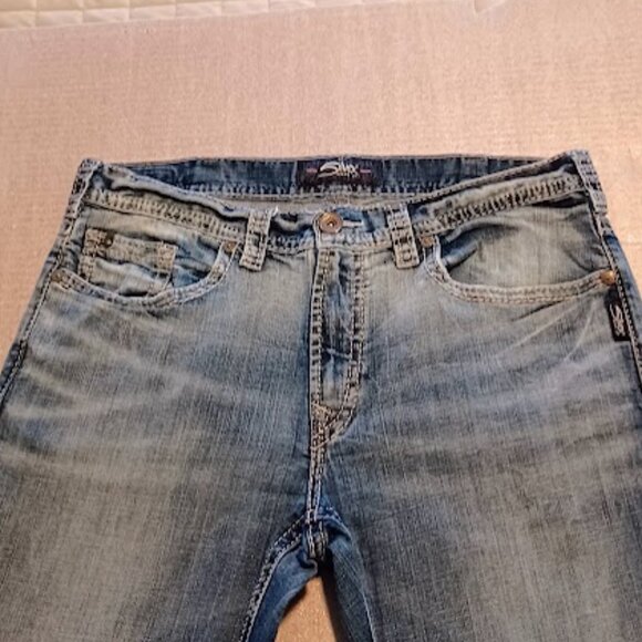 Silver Jeans Co. Men's classic straight relaxed stretch jeans, W36/L36 - Picture 6 of 9